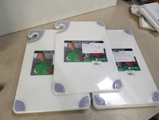 Lot of 5 - San Jamar CBG121812WH Saf-T-Grip 12 x 18 White Cutting Board"