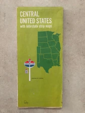 1970 Standard Oil Division American Oil Company Dealer Map Central US States Vtg