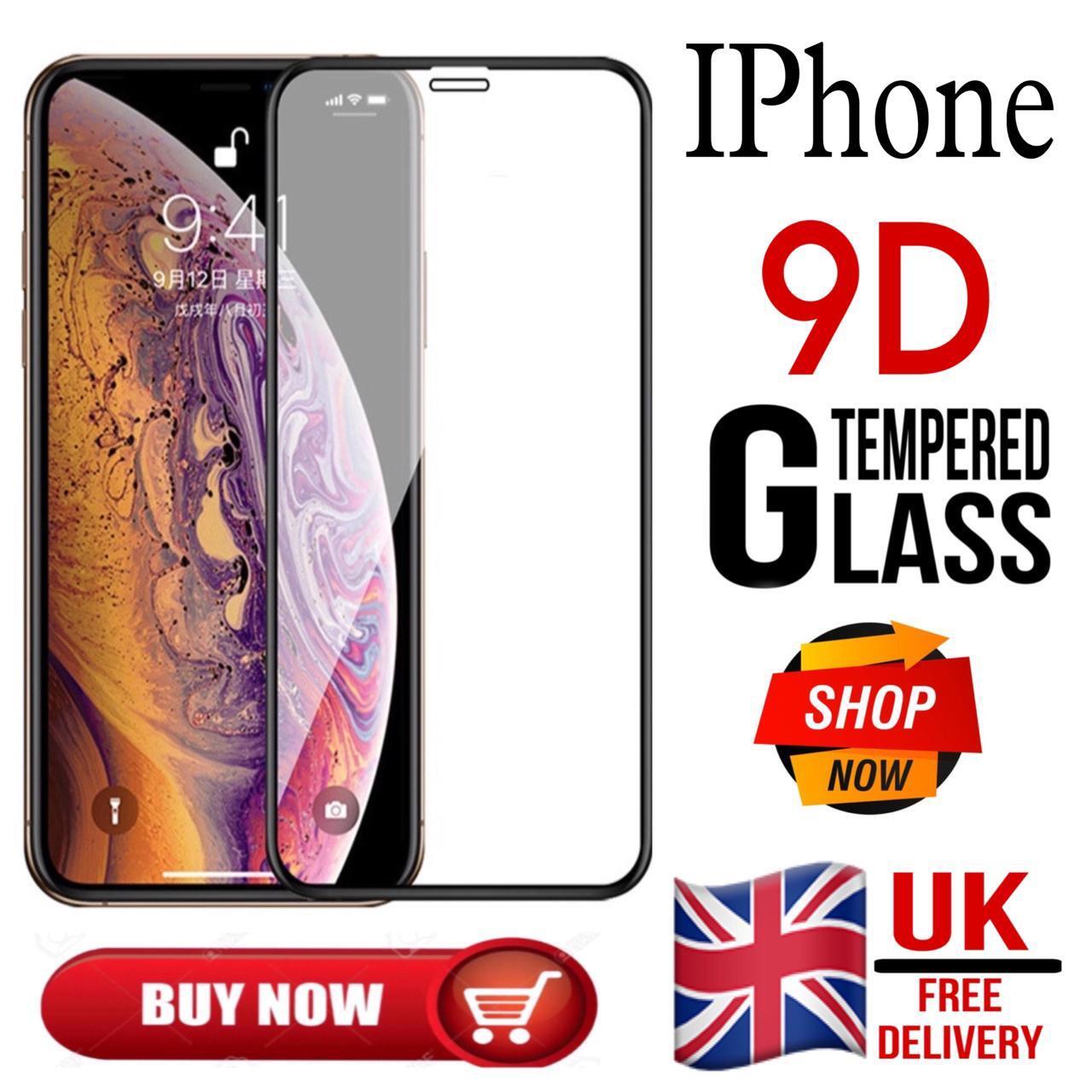Protector Pantalla Cubierta Completa para iPhone 6/7/8 11/12/13/14/15/16 Cristal Templado