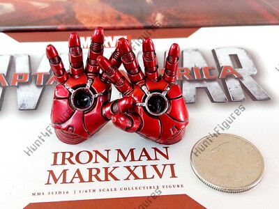 Hot Toys MMS353 Iron Man 1/6 MK46 XLVI action figure's 2 open hands only