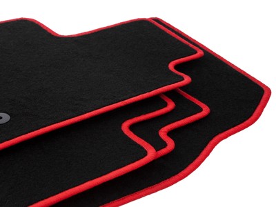 Velours-Autofußmatten für: Ford Probe MK2 Coupé 1993-1997 Rot Schwarz