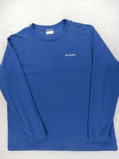 Columbia Omi Wick Logo Polyester Crew Sweatshirt (Men's XXL) Blue