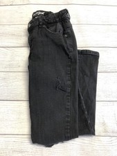 Cat  Jack Jeans Youth 14 Black Denim Skinny Ultimate Stretch Distressed Casual