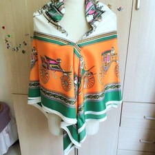 130 130cm Carriage Women's Scarf 100 silk Scarf 94