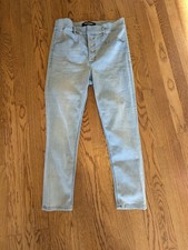 Express Jeans Women 10R Cropped Skinny Mid Rise Super Soft Knit Comfort Stretch