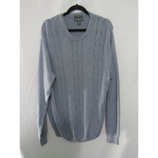 Lyle  Scott XL Sweater Blue Cotton Cable Knit Pullover Scotland Coastal Fall