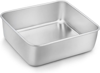 Quadratische Kuchenform, Edelstahl Eckige Brownie Backform Auflaufform, FüR Kuc