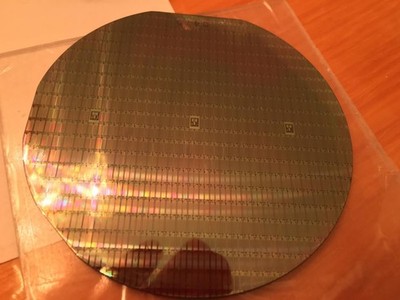 3-4'' Unknown ''TC42''  Telephone? Silicon Wafer Rare Vintage CPU Chip