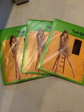 3 SZ 10-12 XL Brown VTG TALL GIRLS Stockings Seamless Rexham