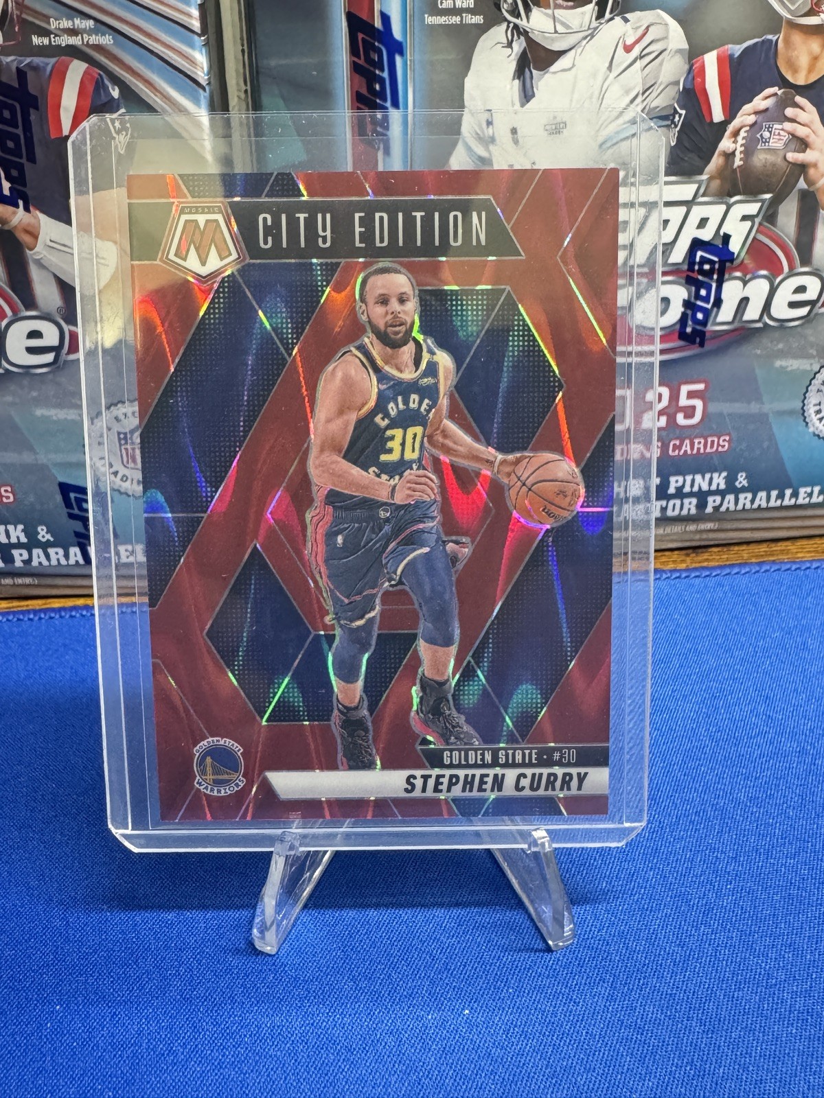 2024-25 Panini Mosaic - Stephen Curry #163 Red Seismic Mosaic Prizm /299