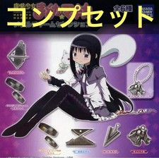 Madoka Magica Metal Charm Complete Set 6 Figures Keychain Collectible