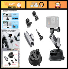 Suction Cup Mount Bracket for Action Cameras - 360  Rotation, 1/4"-20 Adapter, C