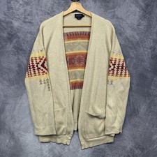 Pendleton Aztec Southwest Tribal Cardigan Cotton Open Front Small