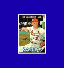 Red Schoendienst 1967 Topps #512 - St. Louis Cardinals - EX-MT