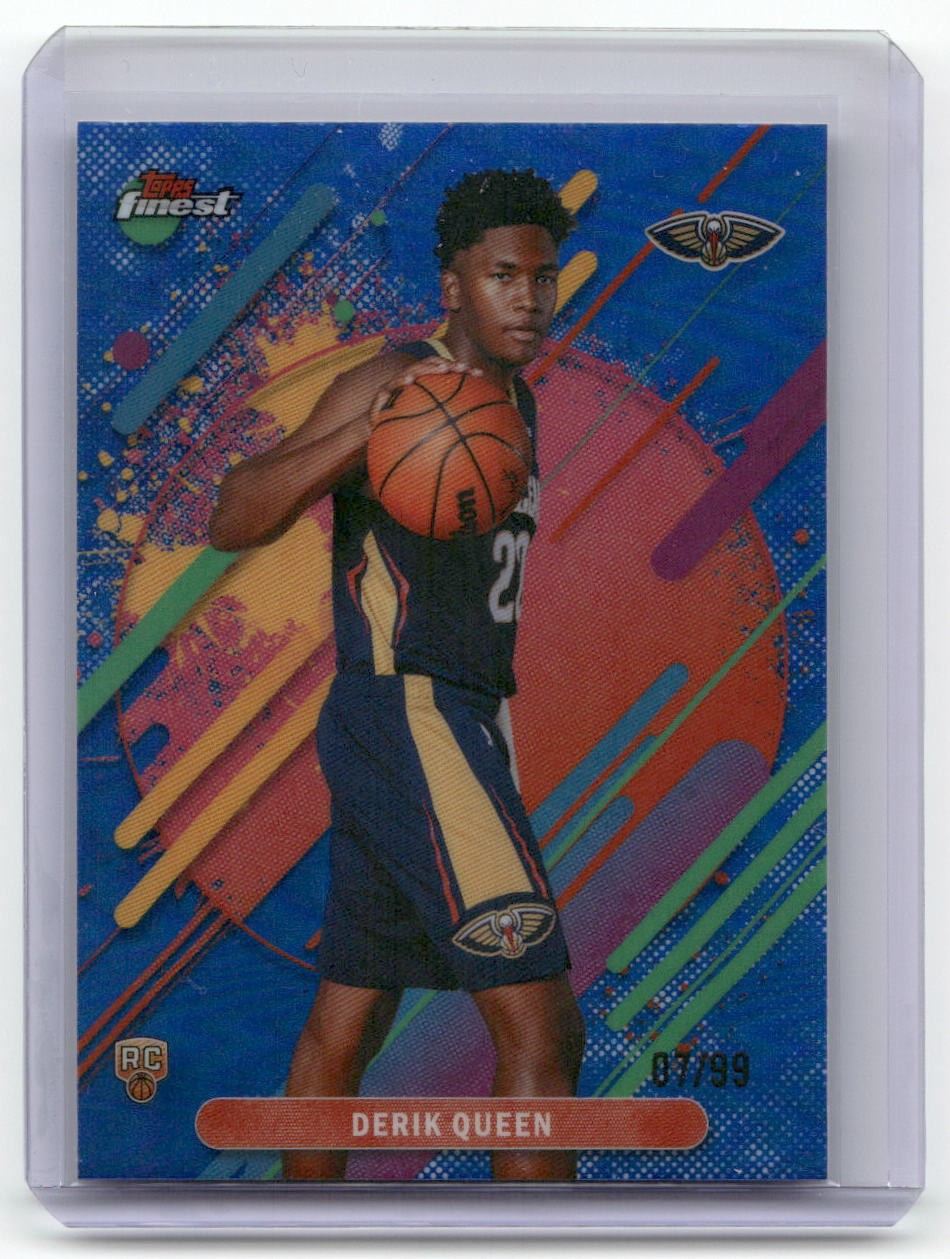 2025-26 Topps Finest #213 Derik Queen Blue Refractor #/99