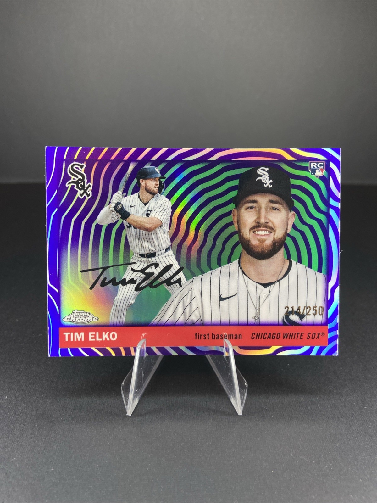2025 Topps Chrome Platinum #243 TIM ELKO Purple Vibrations 214/250 WHITE SOX