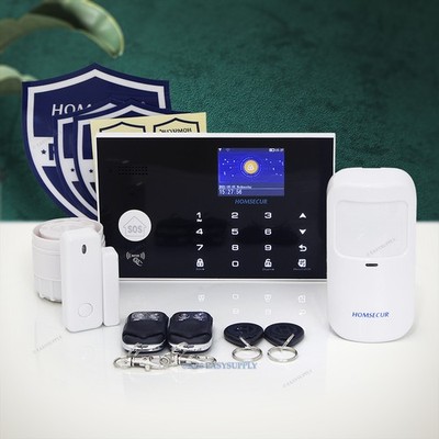 HOMSECUR Wireless&Wired 4G/GSM WIFI Home Security Alarm System with Touch Panel
