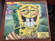 Calendario vintage 2006 Bob Esponja Pantalones Cuadrados Colección Bellas Artes 16 Meses