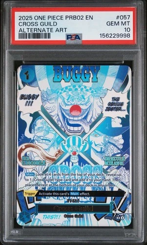 One Piece PRB02 English Cross Guild Alternate Art #OP09-057 PSA 10