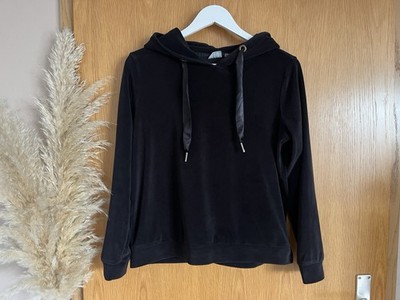 Blue Motion Damen Fleece Hoodie Gr. 36 38 schwarz Kapuzenpullover unifarben Top
