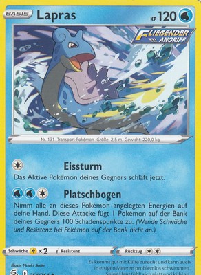 Lapras 054/264 Fusions Angriff Pokemon Karte Deutsch