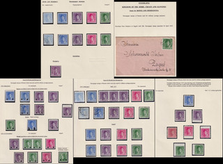 Estampillas de Bosnia y Herzegovina 1913 páginas de estudio de niñas bosnias como nuevas y usadas