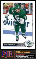 Geoff Sanderson 1992-93 Upper Deck #293 Hartford Whalers