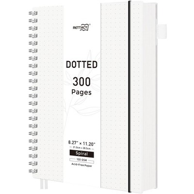 Dotted Journal Notebook, 300 Pages, A4 Large Size (8.2'' × 11.2'')