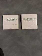 Matteo’s Westwood Restaurant, Los Angeles CA, Full Unstruck Matchbook 2 For 1