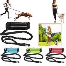 Hands Free Dog Leash Reflective Leash with Waist Bag Dog Traction Rope Retractab