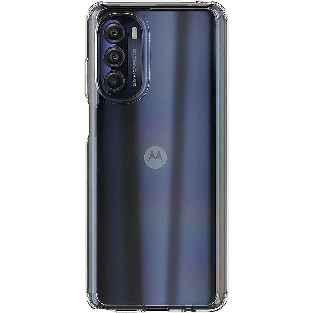 DOINK Cover Armor Per Motorola Moto G22 - Custodia Antiurdo TPU+PC Con Anello Porta E Supporto, Blu