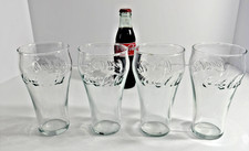 Juego de cuatro (4) vasos vintage de Coca-Cola Coca-Cola Libbey más una Coca-Cola de 8 oz