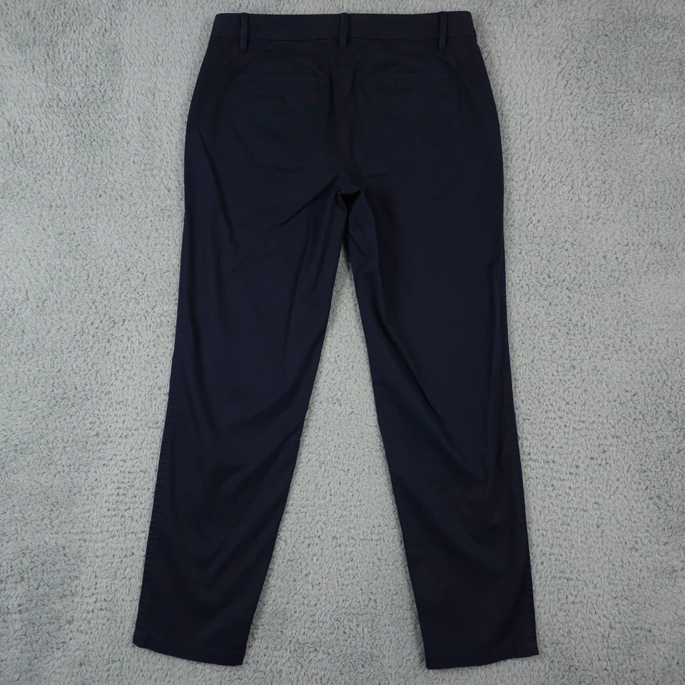 Talbots Pants Womens 4 Blue Relaxed Chino Cotton Stretch Casual Coastal Office - Image 2 of 4