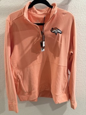 Denver Broncos Antigua Quarter Zip Jacket Heather Orange Women s 2X NWT