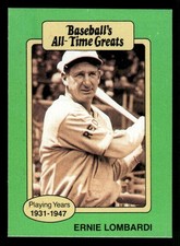 1987 Hygrade All-Time Greats #NNO Ernie Lombardi