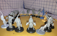 Lot of 18 D D Miniatures Female Fighters Rogues Barbarians Mages Priests etc