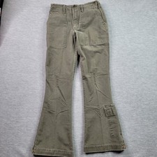 Vintage Y2K Abercrombie  Fitch Flared Cargo Pants Women's Size 8 Army Green