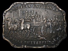 MH11103 VINTAGE 1970s  AMERICAN EXPRESS CO. WELLS, BUTTERFIELD  CO.  BUCKLE