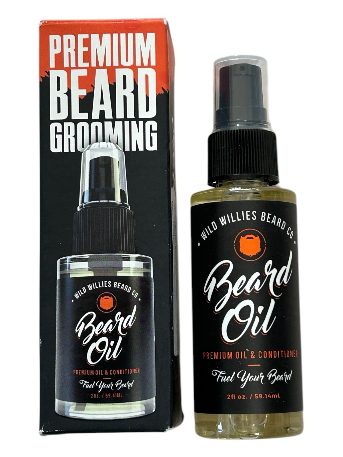 Wild Willies Premium Beard Growth Oil & Conditioner - 2 fl oz Spray Bottle