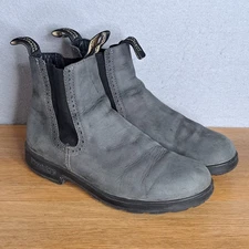 Blundstone 1630 Women 9 Rustic Gray High Top Leather Chelsea Boots Casual