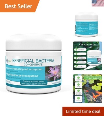 Pond Bacteria Powder - 4.4 oz for Healthy Fish and Crystal Clear Water