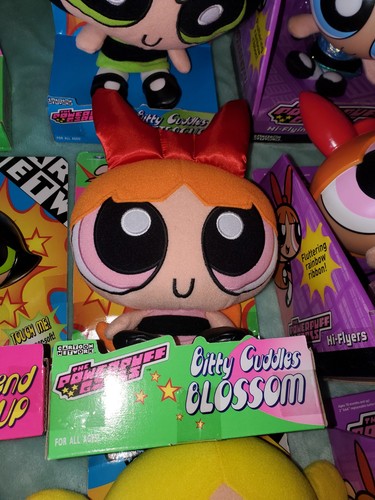 PR6 1999 Cartoon Network Lot Powerpuff Girls Bitty Cuddles Plush Mini Pool Party - Afbeelding 10 van 20