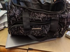Vintage Leisure Brand Black Carry-on Travel Duffle Bag