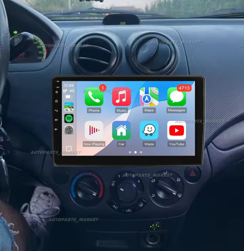 10.1'' Car Radio Stereo For Chevrolet Aveo 2009-2011 Android13 CarPlay GPS 4+64G Foto 3 de 4