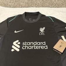 Nike Liverpool FC Medium 24/25 Away Soccer Jersey Black FN8780-322 NWT $95