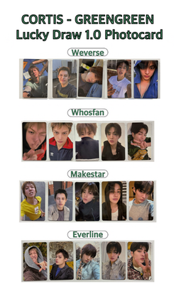 Cortis] GREENGREEN Lucky Draw 1.0 (Weverse, Whosfan, Makestar