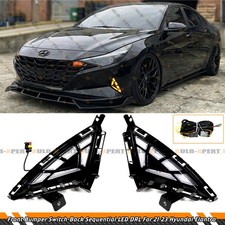 For 2021-23 Hyundai Elantra Dual Color Led Drl Sequential Day Time Running Light
