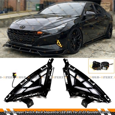 For 2021-23 Hyundai Elantra Dual Color LED DRL Sequential Day Time Running Light