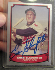 1988 - ENOS SLAUGHTER - PACIFIC BASEBALL LEGENDS - SIGNED - VERY GOOD