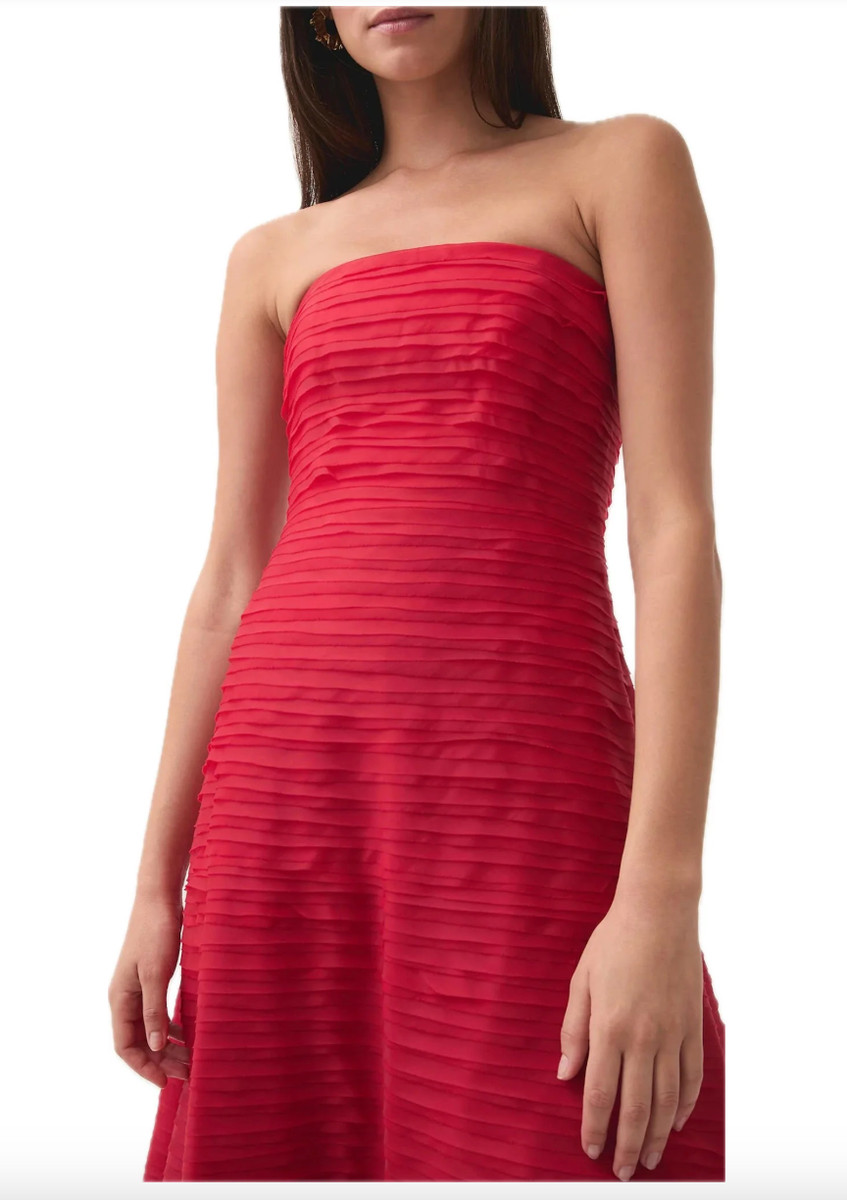 AJE Soundscape Maxi Dress Scarlet Red Size AU 8 View 4